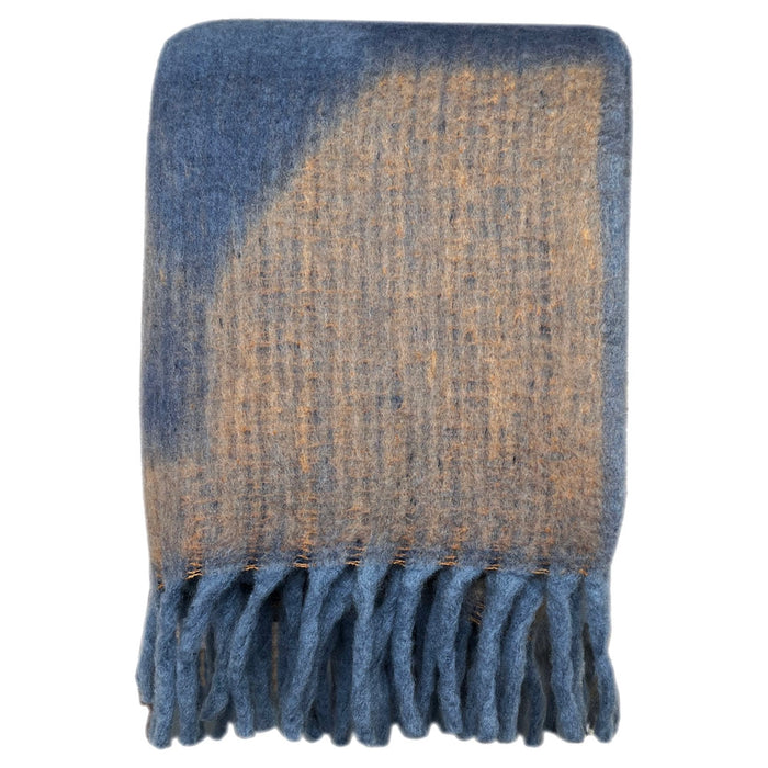 Soft Recycled Zapotec Throw Blues