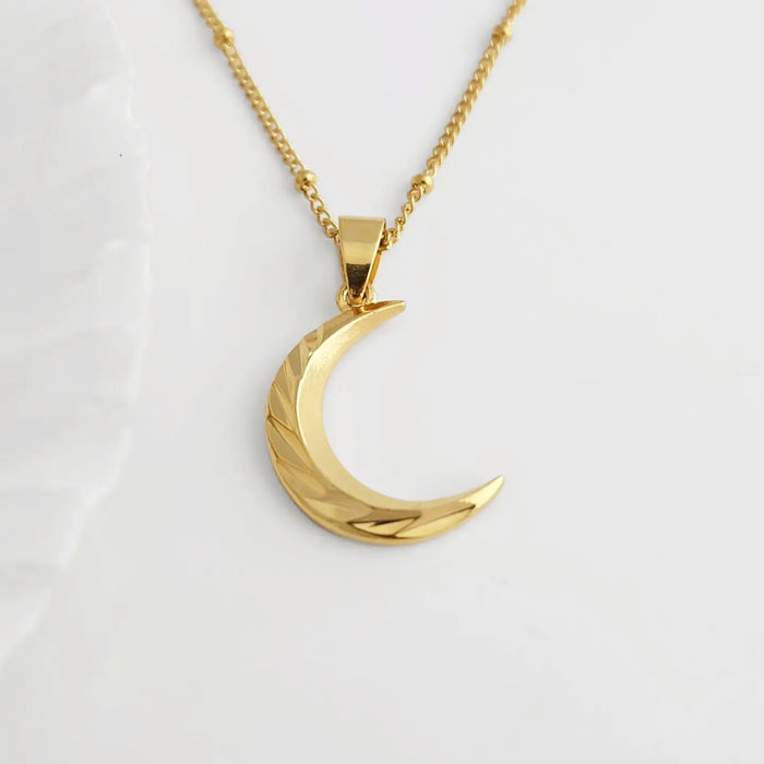 Gold Crescent Moon Necklace