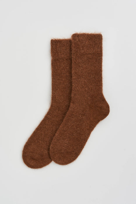 Pairs Soft Alpaca Socks Chestnut