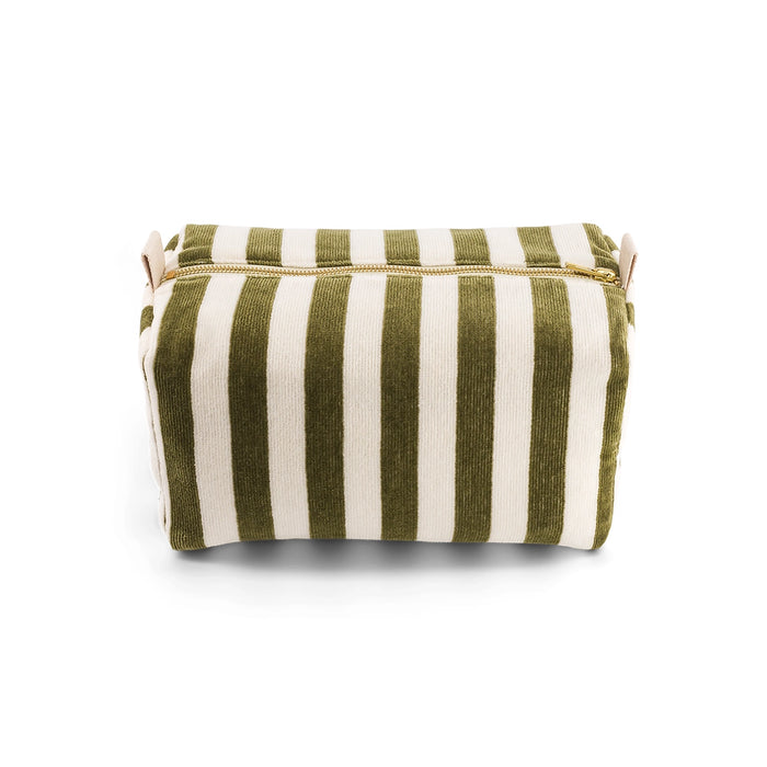 Rose in April Khaki Stripe Beauty Bag