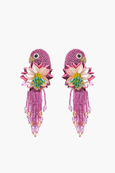 Pink Bird Earrings