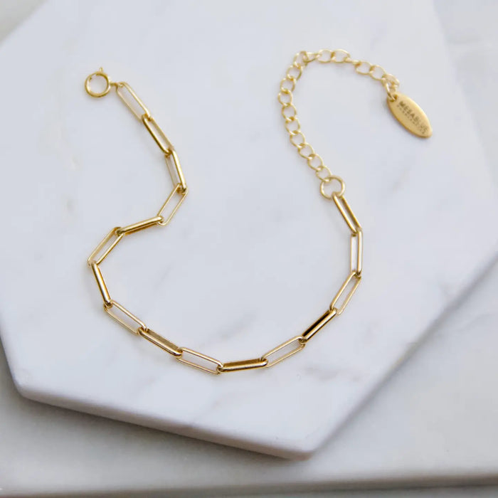 Paperchain Gold Plated Bracelet