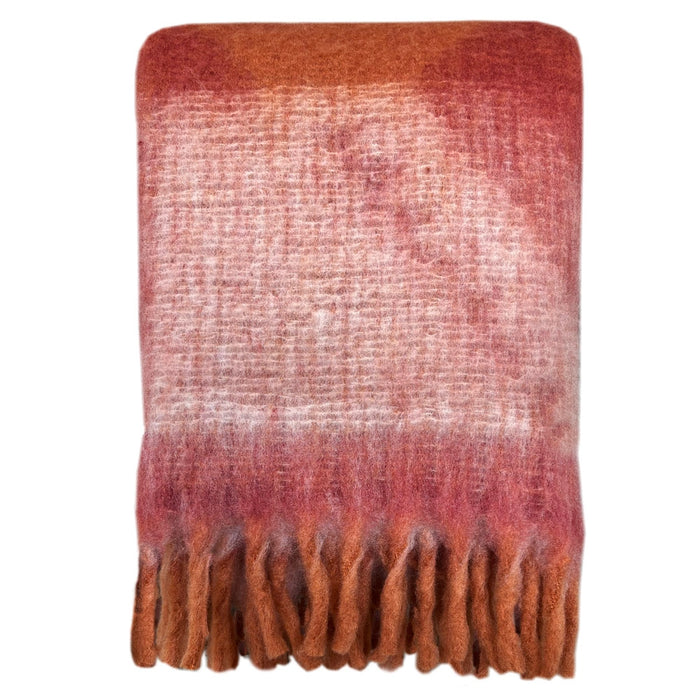 Soft Recycled Zapotec Throw Spicy Red