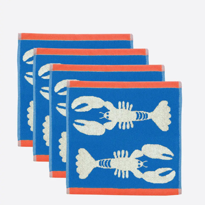 Anorak Lobster Blue Organic Cotton Face Cloth
