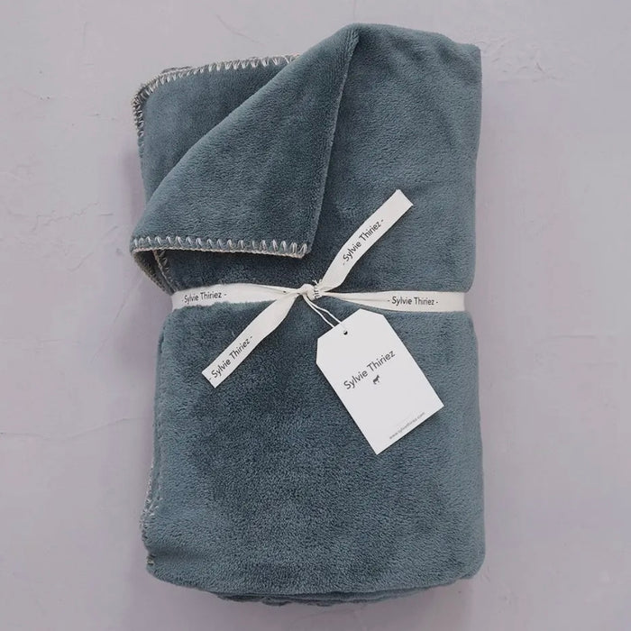 Soft Fleece Throw Green Grey
