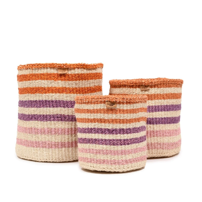 Stripe Basket Orange Pink Purple
