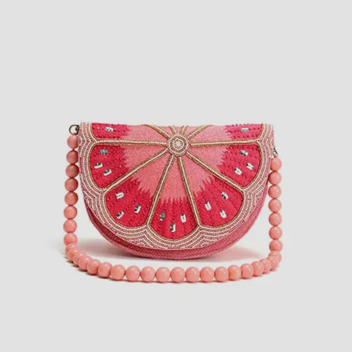 Pink Lemon Embellished Bag
