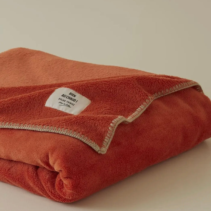 Soft Fleece Throw Burnt Orange