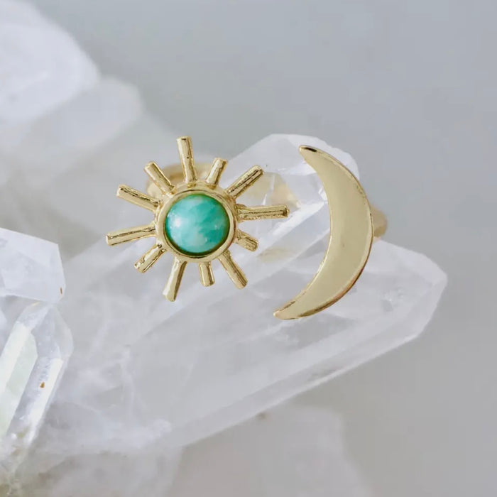 Sun and Moon Stone Ring