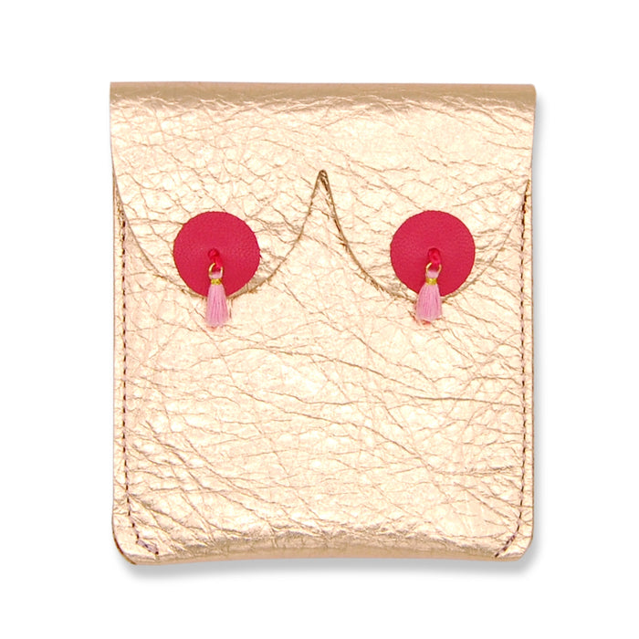 Leather Boob Purse with Tassles