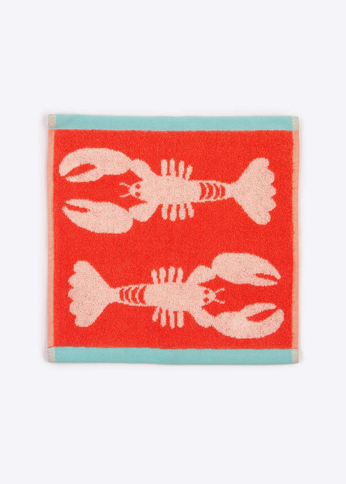 Anorak Lobster Red Organic Cotton Face Cloth