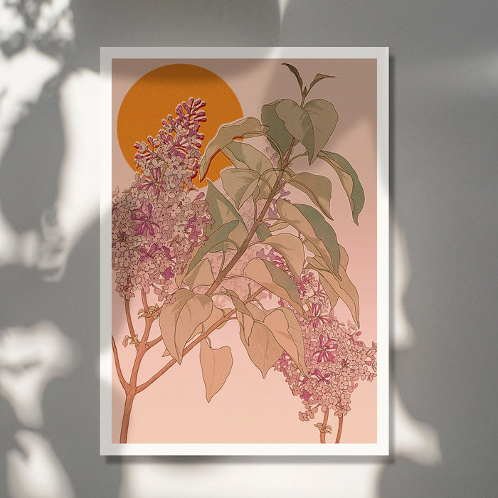 Retro Vintage Floral Print A3