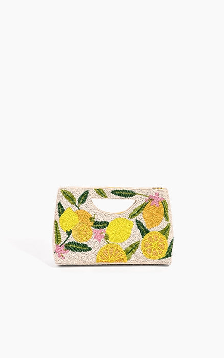 Make Lemonade Beaded Clutch Bag