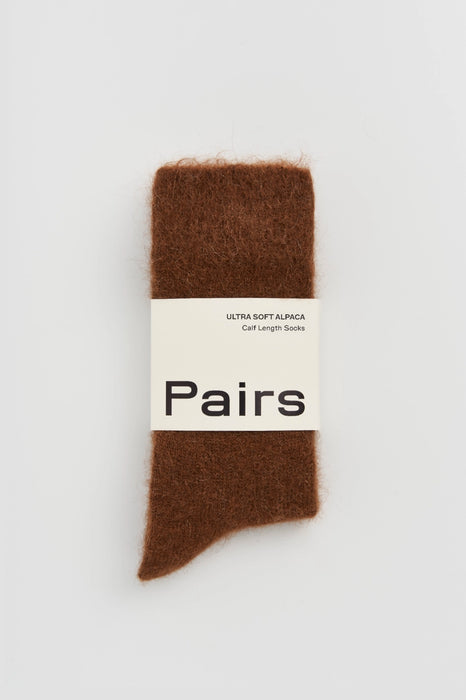 Pairs Soft Alpaca Socks Chestnut