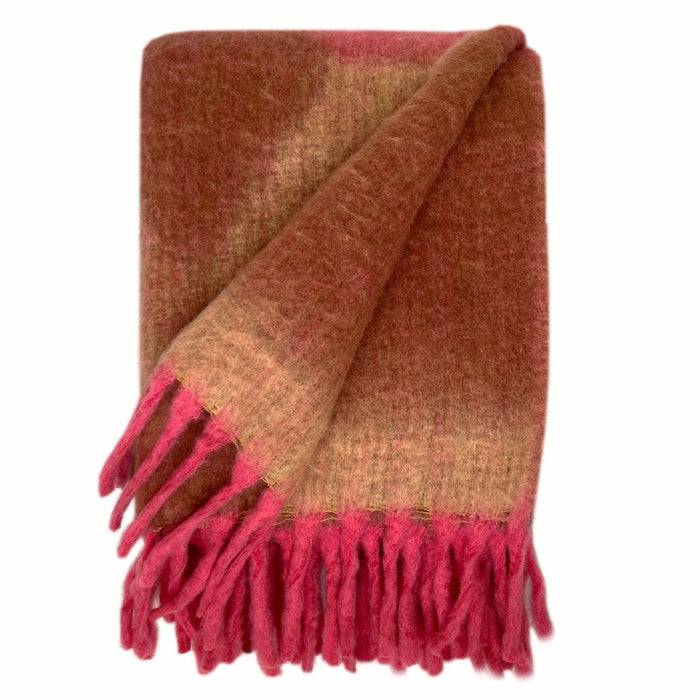 Soft Recycled Zapotec Throw Hot Pink