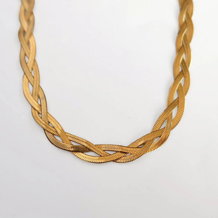 Plaited Snake Chain Necklace