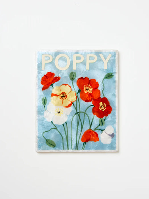 Floral Poppy Shell Wall Tile