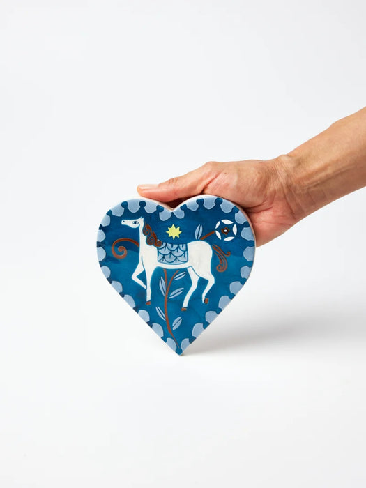 Paloma Horse Heart Shell Wall Tile Blue