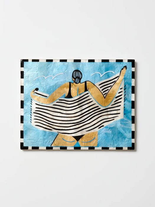 PREORDER Beach Days Shell Tile Towel Off