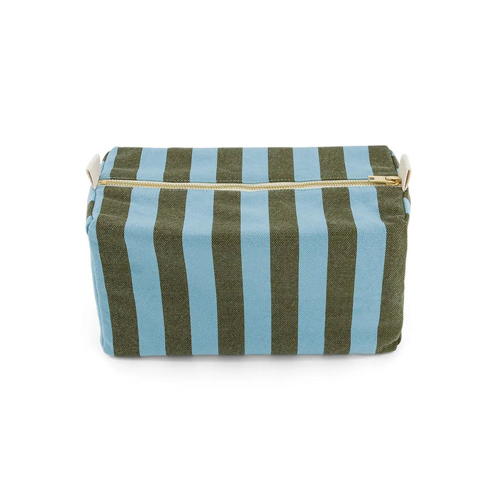 Rose in April Stripe Beauty Bag Olive Blue