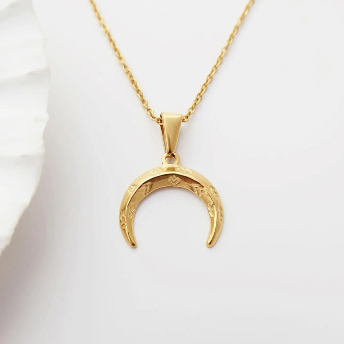 Bohemian Gold Moon Necklace