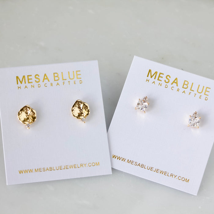 Round Gold Plated Earrings
