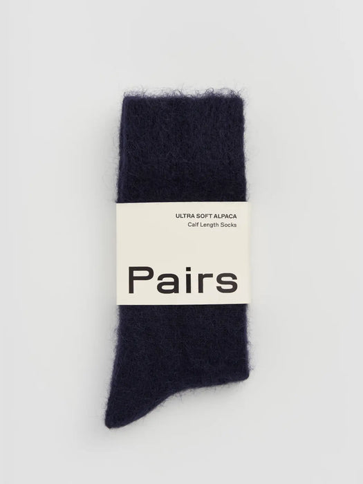 Pairs Soft Alpaca Socks Navy