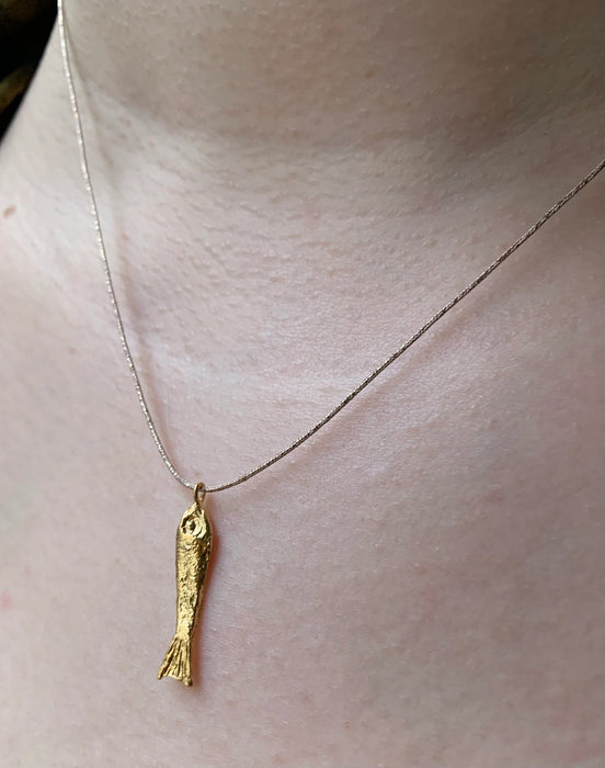 Sophie Deschamps Gold Plated Fish Necklace