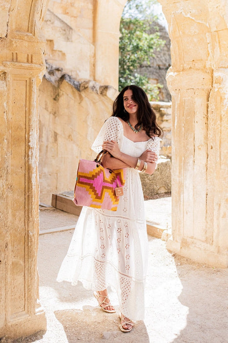 Yucatan Aqua Pink Shopper Bag