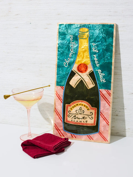 PREORDER Happy Hour Champers Shell Wall Tile