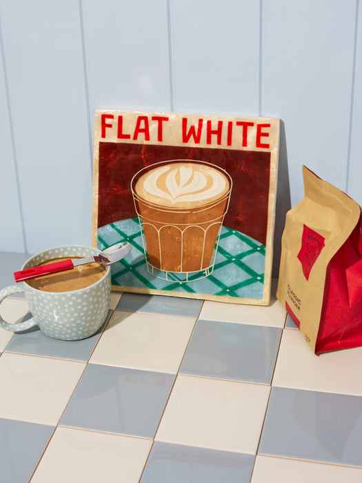PREORDER Barista Flat White Shell Wall Tile