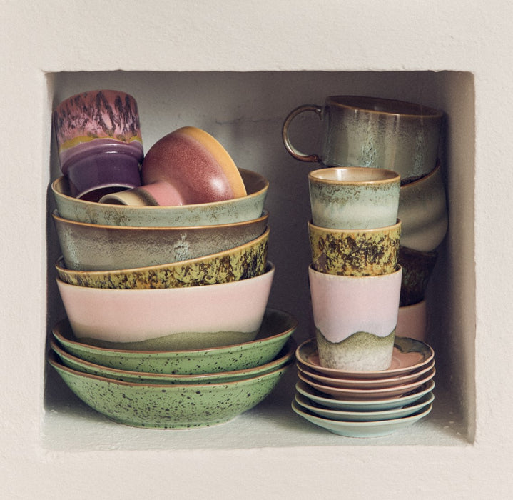 HKliving 70s Ceramics - Ceramic Ramen Bowls x 2