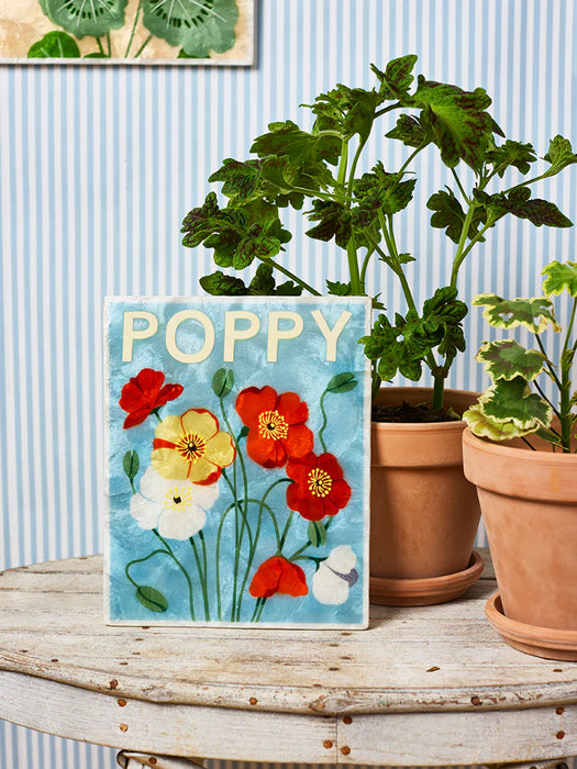 Floral Poppy Shell Wall Tile
