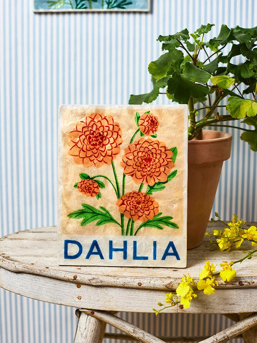 Floral Dahlia Shell Wall Tile