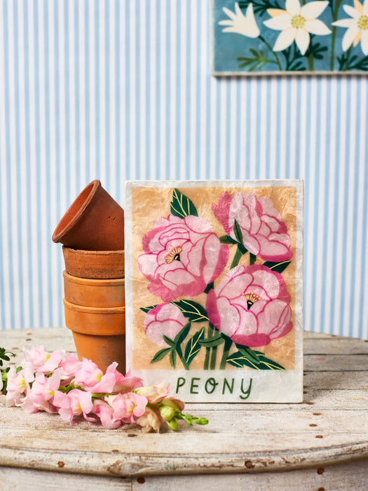 Floral Peony Shell Wall Tile