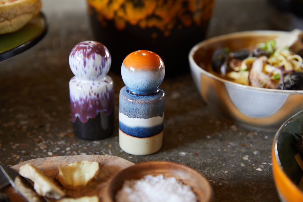 HKliving 70s Ceramics - Ceramic Salt and Pepper Set