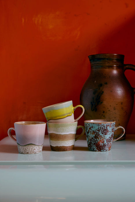 HKliving 70s Ceramics of 4 Americano Mugs