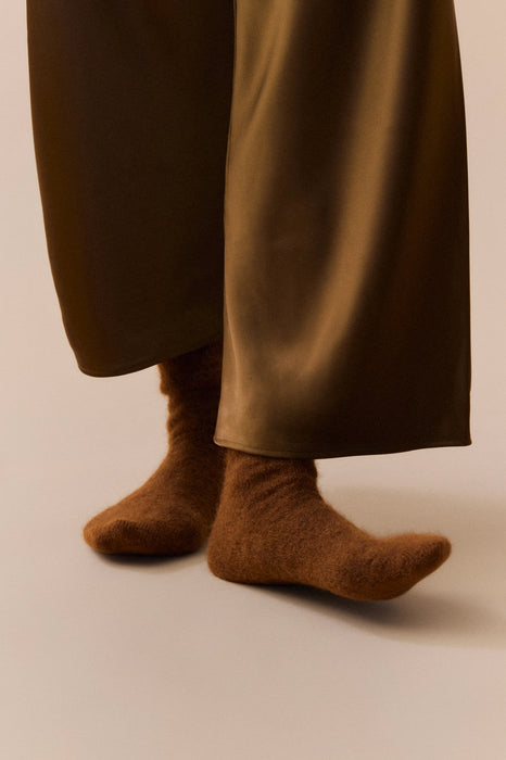 Pairs Soft Alpaca Socks Chestnut