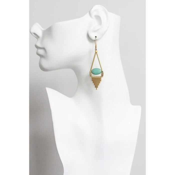 Turquoise Art Deco Earrings