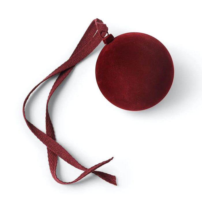 Velvety Bauble Deep Red