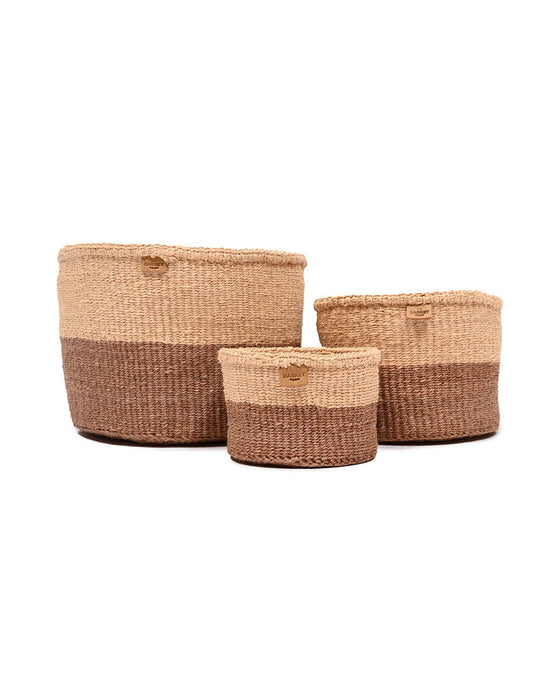 Colour Block Basket Baked Tile and Sand