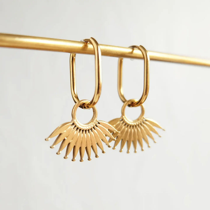 Abstract Palm Earrings