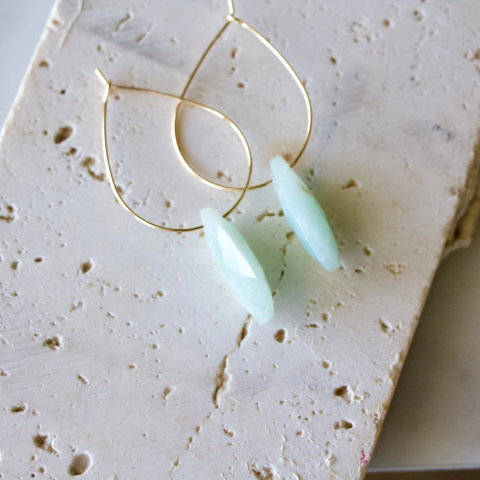 Amazonite Teardrop Earrings
