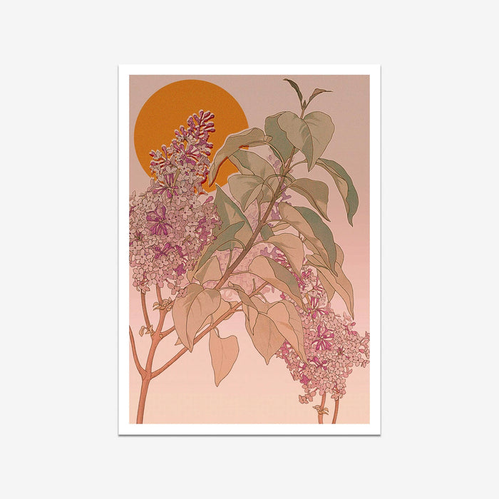 Retro Vintage Floral Print A3
