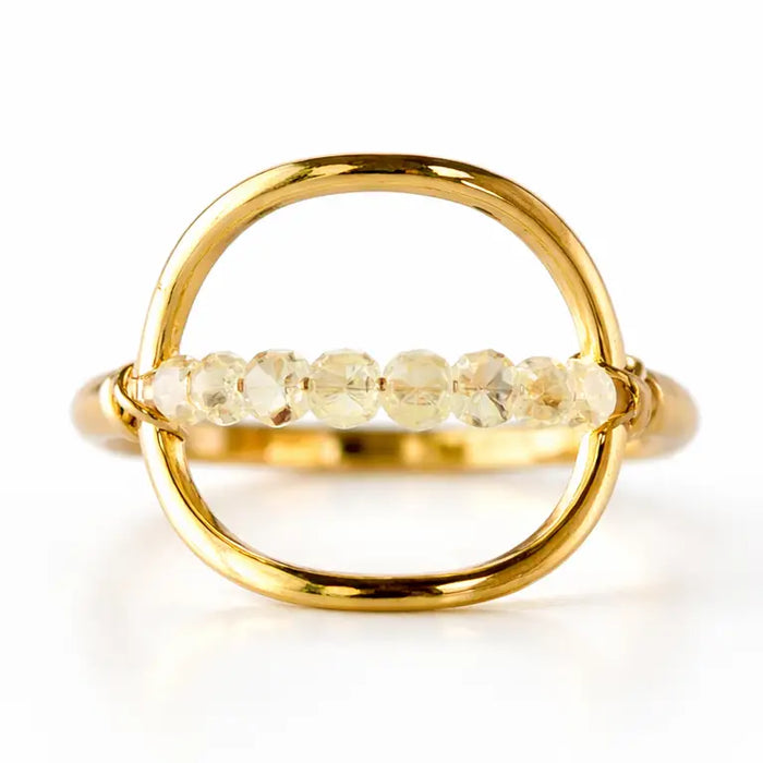 Lemon Quartz Ring