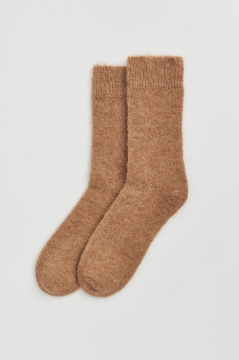 Pairs Soft Alpaca Socks Biscuit