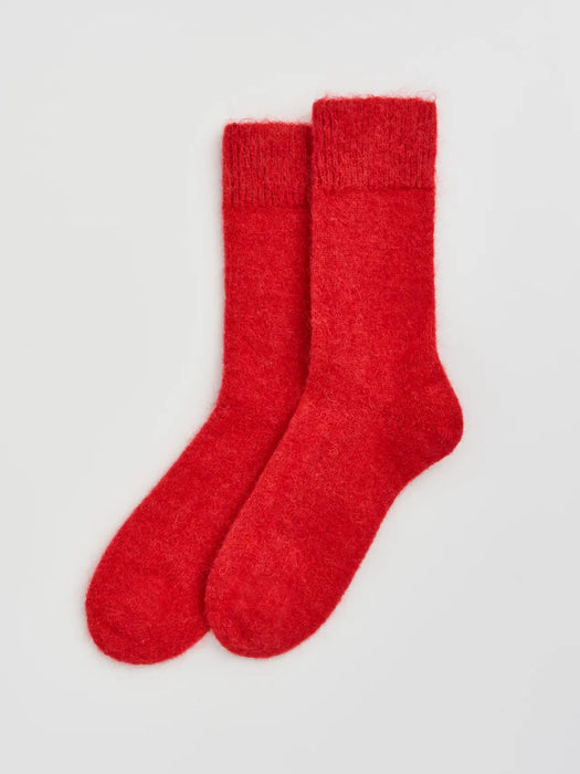 Pairs Soft Alpaca Socks Red