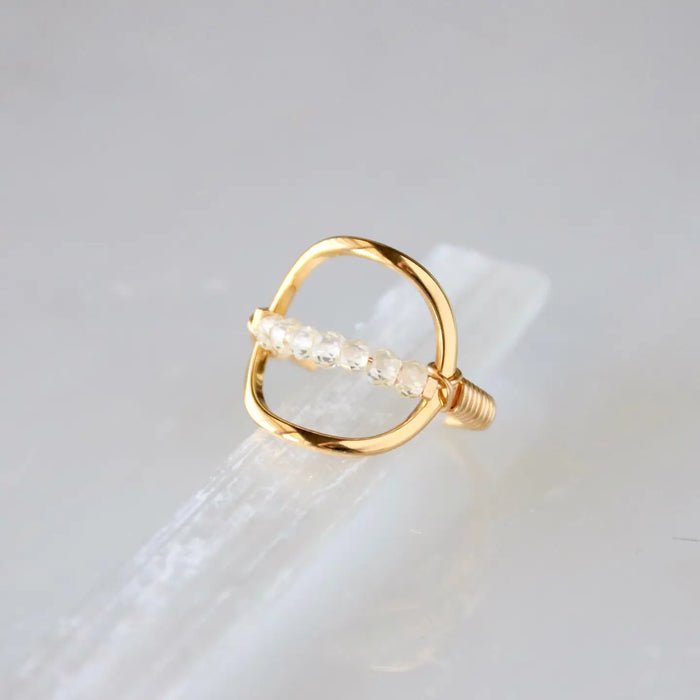 Lemon Quartz Ring