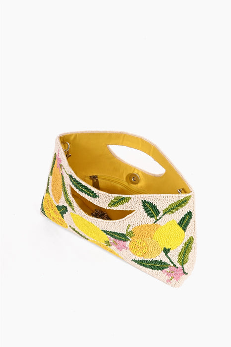 Make Lemonade Beaded Clutch Bag
