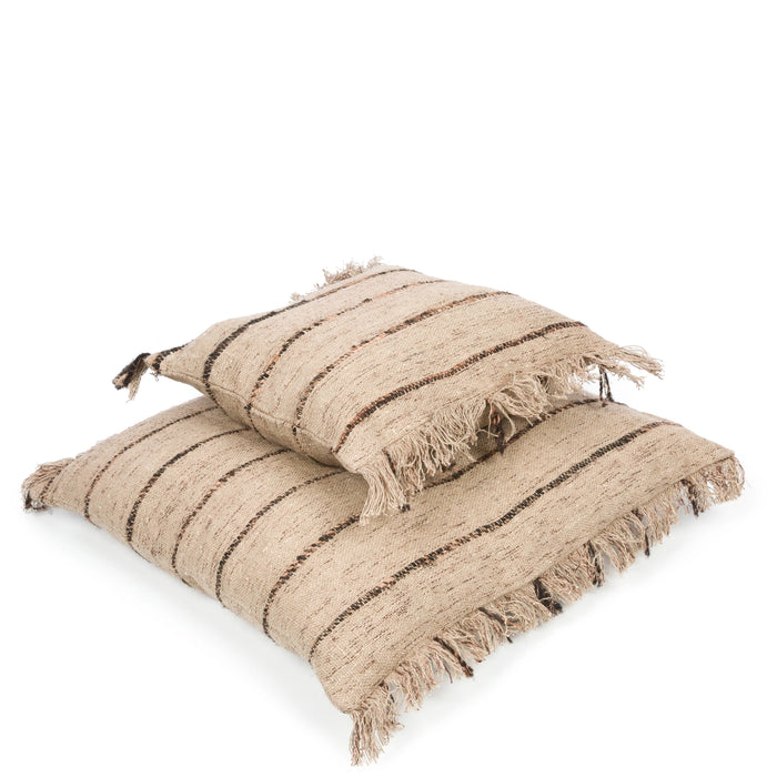 Large Woven Stripe Cotton Cushion